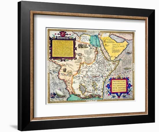 African Map, 1595-Abraham Ortelius-Framed Giclee Print