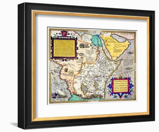 African Map, 1595-Abraham Ortelius-Framed Giclee Print