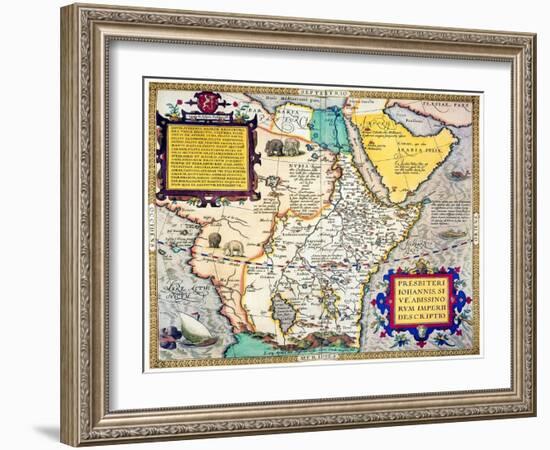 African Map, 1595-Abraham Ortelius-Framed Giclee Print