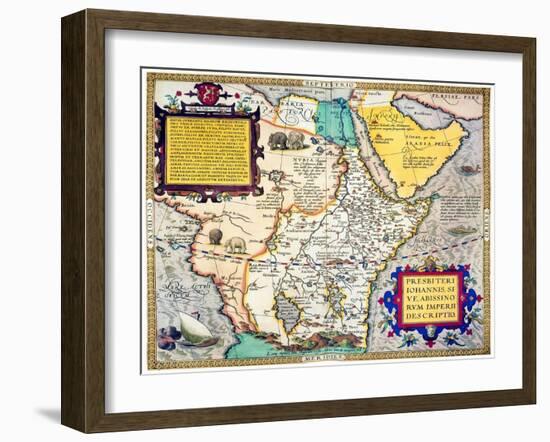 African Map, 1595-Abraham Ortelius-Framed Giclee Print