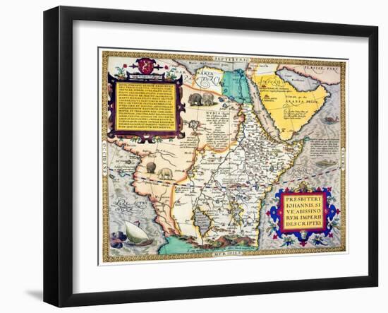 African Map, 1595-Abraham Ortelius-Framed Giclee Print