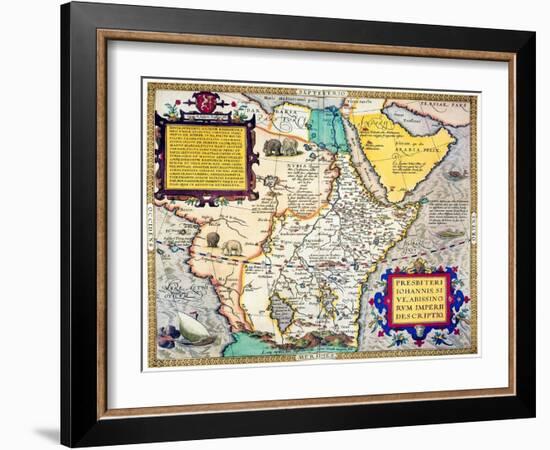African Map, 1595-Abraham Ortelius-Framed Giclee Print