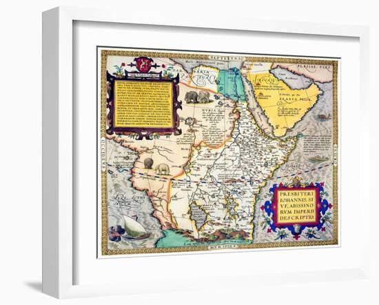 African Map, 1595-Abraham Ortelius-Framed Giclee Print