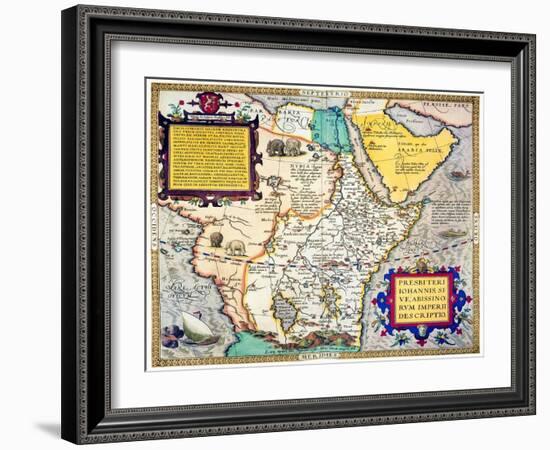 African Map, 1595-Abraham Ortelius-Framed Giclee Print