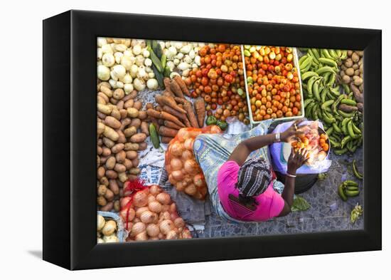 African Market, Assomada, Santiago Island, Cape Verde-Peter Adams-Framed Premier Image Canvas