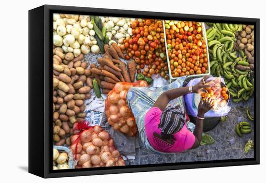 African Market, Assomada, Santiago Island, Cape Verde-Peter Adams-Framed Premier Image Canvas