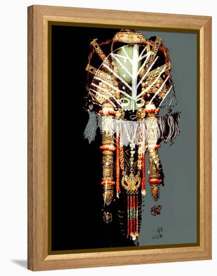 AFRICAN MASKS COLLAGE-Linda Arthurs-Framed Premier Image Canvas