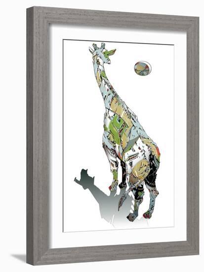 African Moon-HR-FM-Framed Art Print