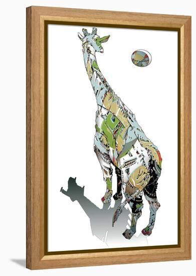 African Moon-HR-FM-Framed Stretched Canvas