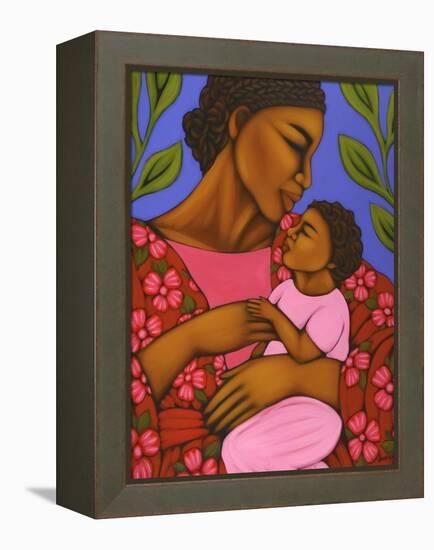 African Mother and Baby-Tamara Adams-Framed Stretched Canvas