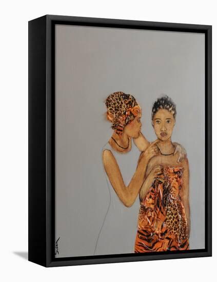 African Mother and Daughter, 2016-Susan Adams-Framed Premier Image Canvas