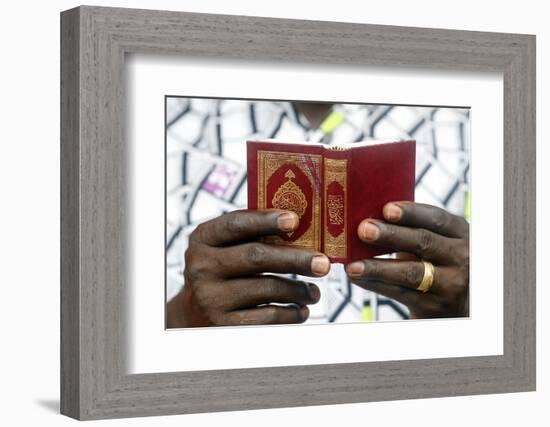 African Muslim man reading the Quran, Lome, Togo-Godong-Framed Photographic Print