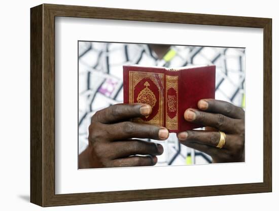 African Muslim man reading the Quran, Lome, Togo-Godong-Framed Photographic Print