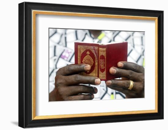 African Muslim man reading the Quran, Lome, Togo-Godong-Framed Photographic Print