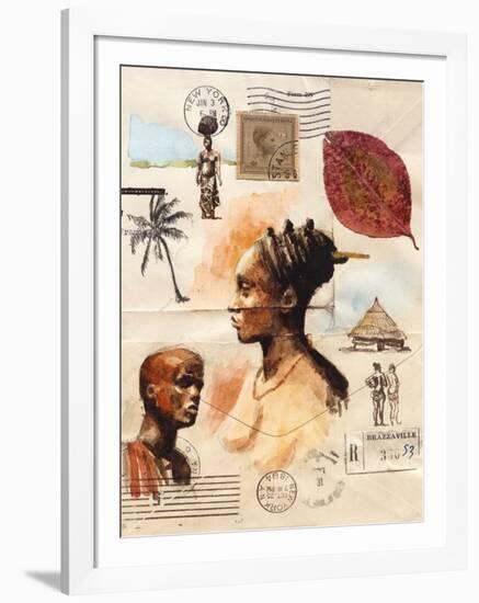 African Profiles-Marc Lacaze-Framed Art Print