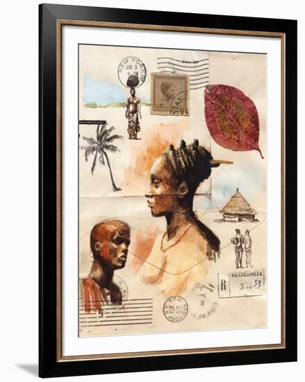 African Profiles-Marc Lacaze-Framed Art Print