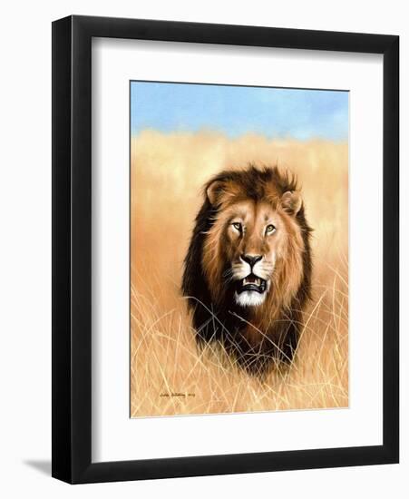 African Savannah Lion-Sarah Stribbling-Framed Art Print