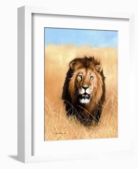 African Savannah Lion-Sarah Stribbling-Framed Art Print