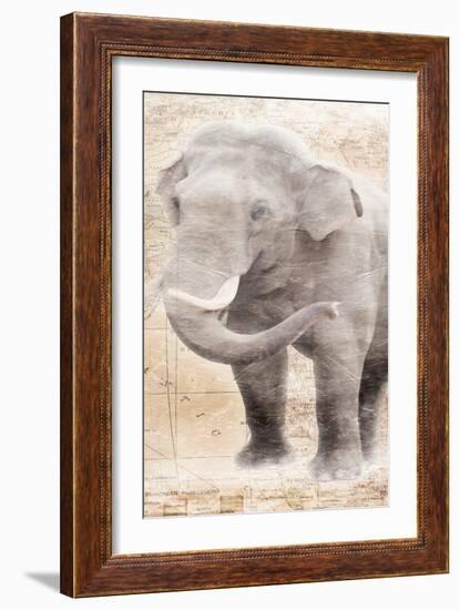 African Traveling  Animals Elephant-Jace Grey-Framed Art Print