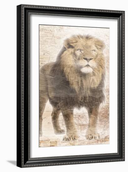 African Traveling  Animals Three-Jace Grey-Framed Art Print