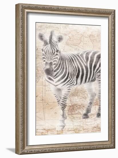 African Traveling  Animals Two-Jace Grey-Framed Art Print