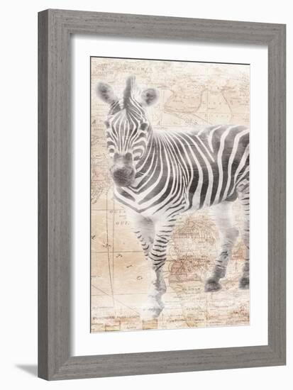 African Traveling  Animals Two-Jace Grey-Framed Art Print