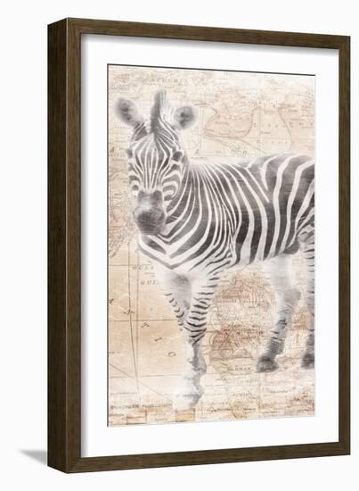 African Traveling  Animals Two-Jace Grey-Framed Art Print