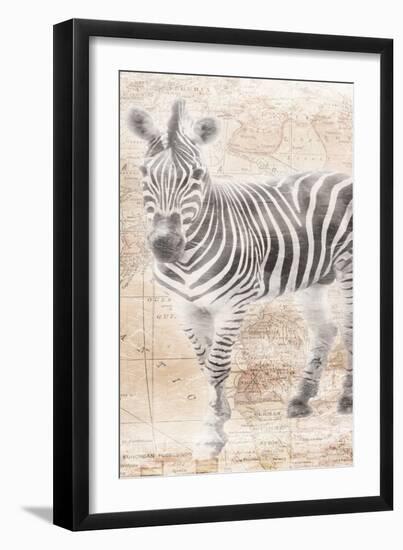 African Traveling  Animals Two-Jace Grey-Framed Art Print