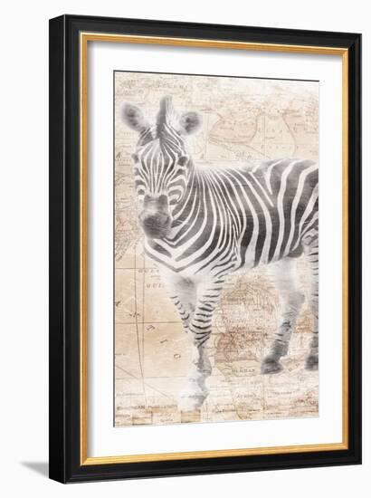 African Traveling  Animals Two-Jace Grey-Framed Art Print