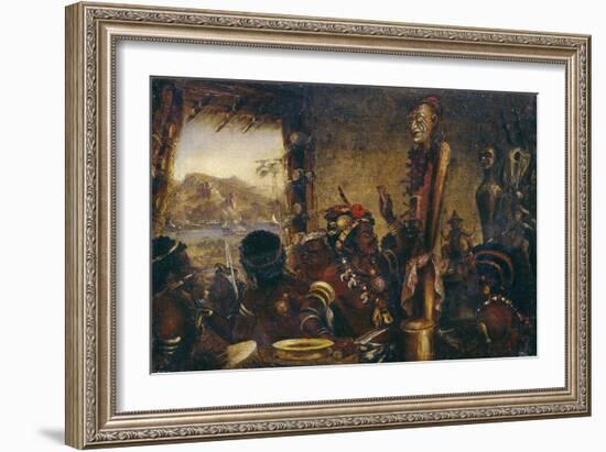 African War Fetish, Taken by the Boats of Hms Archer in 1865, in the River Congo, 1865-Thomas Baines-Framed Giclee Print