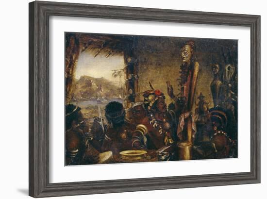 African War Fetish, Taken by the Boats of Hms Archer in 1865, in the River Congo, 1865-Thomas Baines-Framed Giclee Print