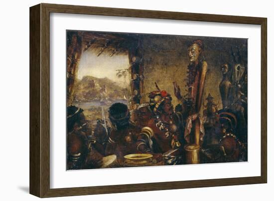 African War Fetish, Taken by the Boats of Hms Archer in 1865, in the River Congo, 1865-Thomas Baines-Framed Giclee Print