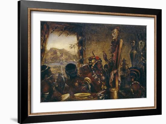 African War Fetish, Taken by the Boats of Hms Archer in 1865, in the River Congo, 1865-Thomas Baines-Framed Giclee Print