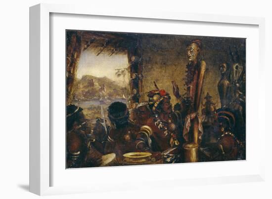 African War Fetish, Taken by the Boats of Hms Archer in 1865, in the River Congo, 1865-Thomas Baines-Framed Giclee Print