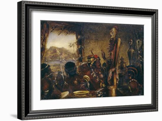 African War Fetish, Taken by the Boats of Hms Archer in 1865, in the River Congo, 1865-Thomas Baines-Framed Giclee Print