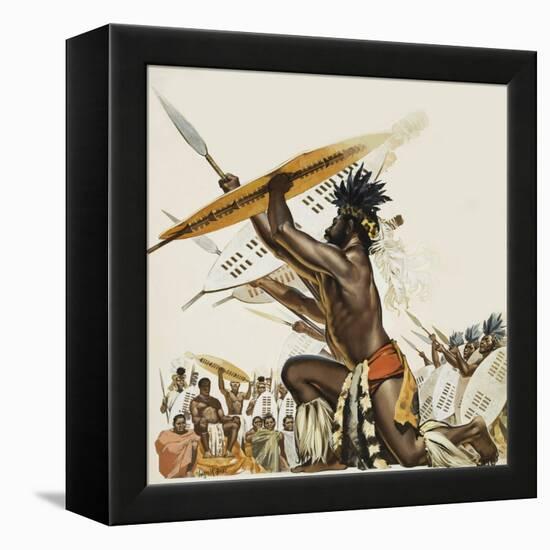 African Warriors-Mcbride-Framed Premier Image Canvas