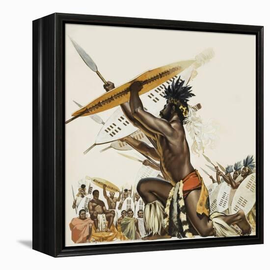 African Warriors-Mcbride-Framed Premier Image Canvas