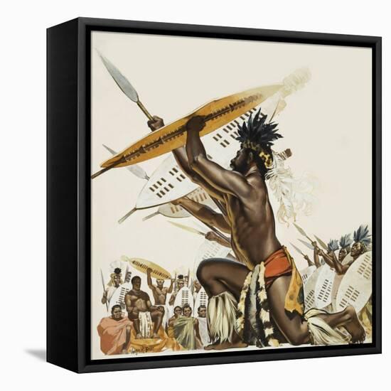 African Warriors-Mcbride-Framed Premier Image Canvas