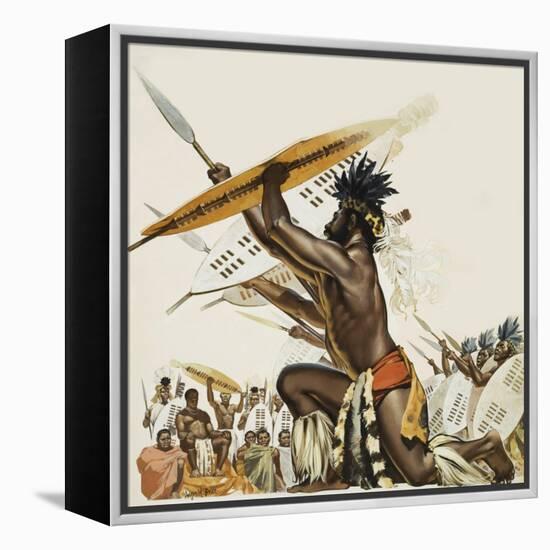 African Warriors-Mcbride-Framed Premier Image Canvas