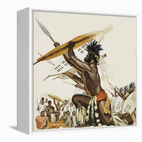 African Warriors-Mcbride-Framed Premier Image Canvas