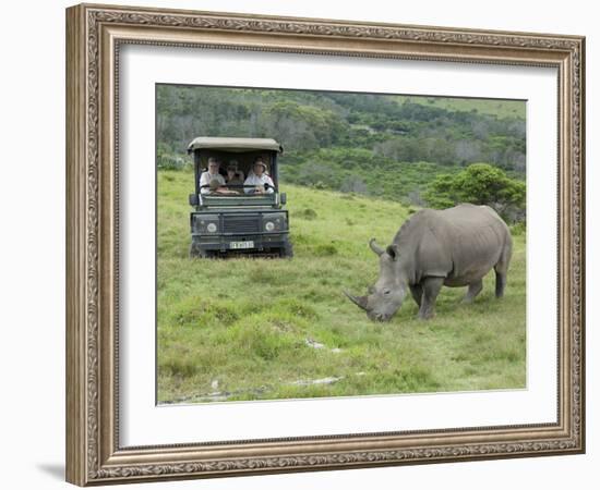 African White Rhinoceros, Inkwenkwezi Private Game Reserve, East London, South Africa-Cindy Miller Hopkins-Framed Photographic Print