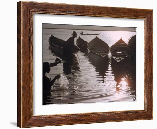 African Woman Bathing in Niger River Near Timbuktu-Eliot Elisofon-Framed Photographic Print