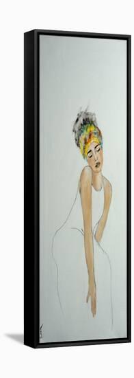 African Woman with Colourful Headdress (2) 2016-Susan Adams-Framed Premier Image Canvas