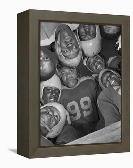 Africans American Football Huddle at Bethune-Cookman College,1943-null-Framed Stretched Canvas