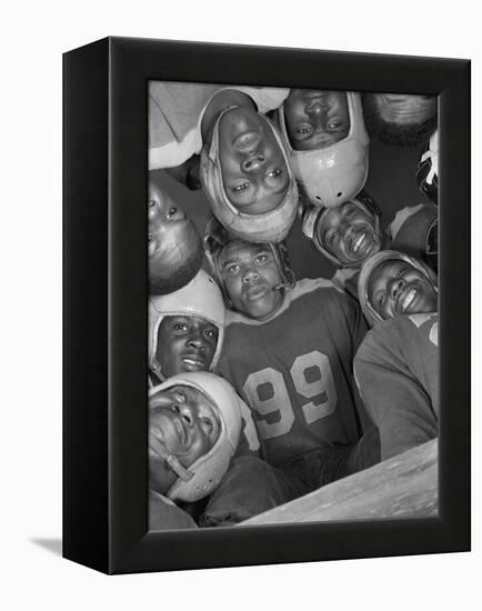 Africans American Football Huddle at Bethune-Cookman College,1943-null-Framed Stretched Canvas