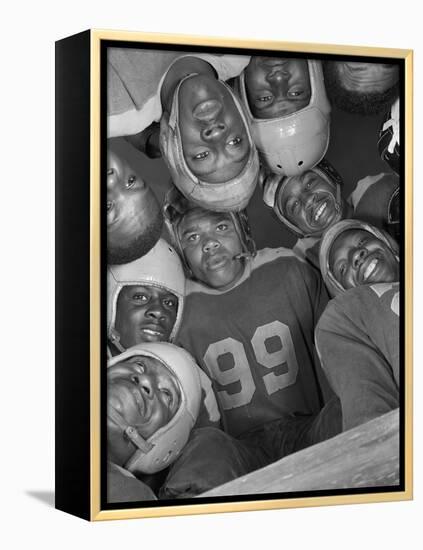 Africans American Football Huddle at Bethune-Cookman College,1943-null-Framed Stretched Canvas