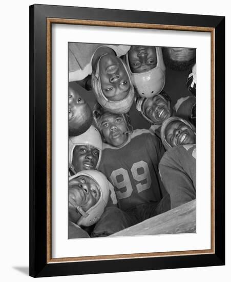 Africans American Football Huddle at Bethune-Cookman College,1943-null-Framed Photo