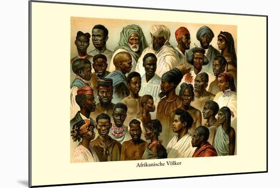 Afrikanische Volker-null-Mounted Art Print