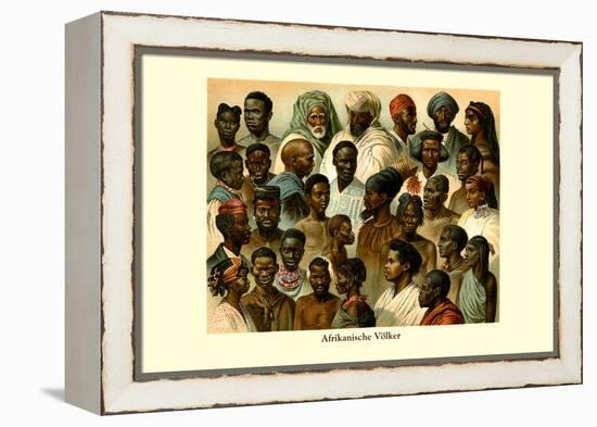 Afrikanische Volker-null-Framed Stretched Canvas