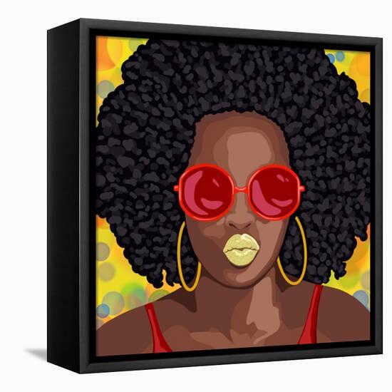 Afro Fashion 1-Marcus Prime-Framed Stretched Canvas